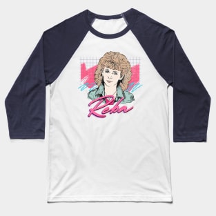 Reba McEntire / Vintage Faded 80s Style Fan Design Baseball T-Shirt